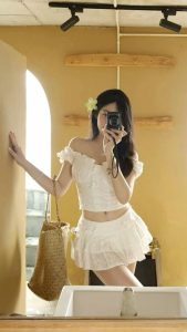 Sét váy đi biển bánh bèo