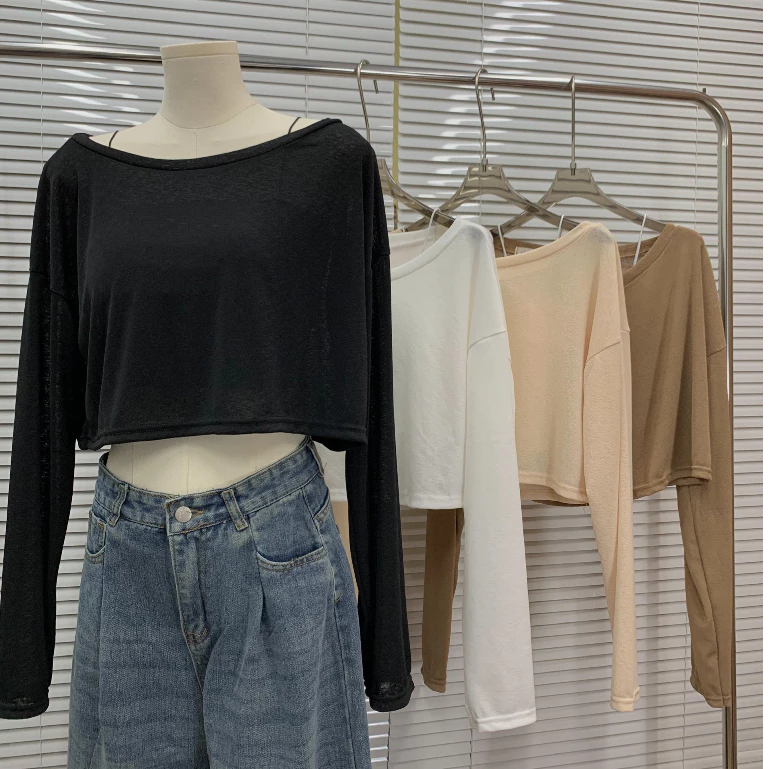 Áo croptop tay dài